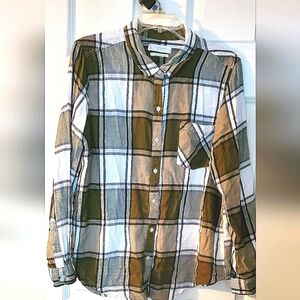 Lucky brand classic fit women's plaid shirt